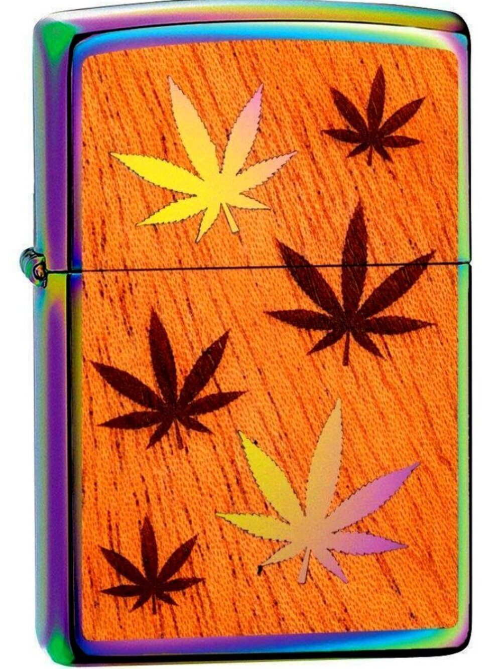 Woodchuck Spectrum Leaf Emblem Zippo